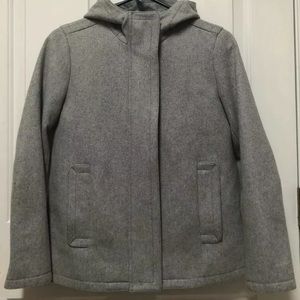 J. Crew Grey Melton Wool Coat Jacket 2P